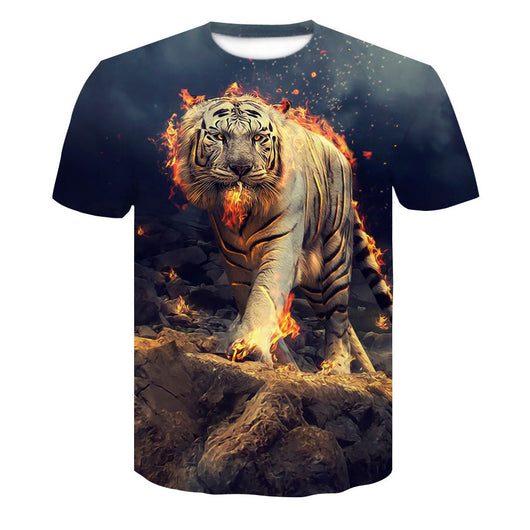 Camiseta Estampado 3D Águila, Lobo y León - Image 11