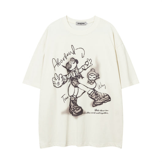 Playera de Algodón con Diseño Cartoon para Hombre y Mujer - Image 17