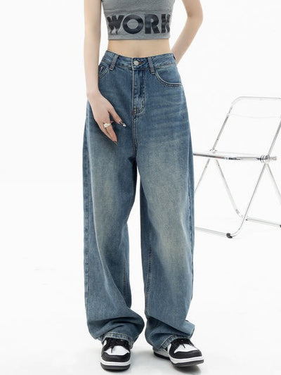 Jeans Rectos de Cintura Alta Holgados para Mujer - Image 5