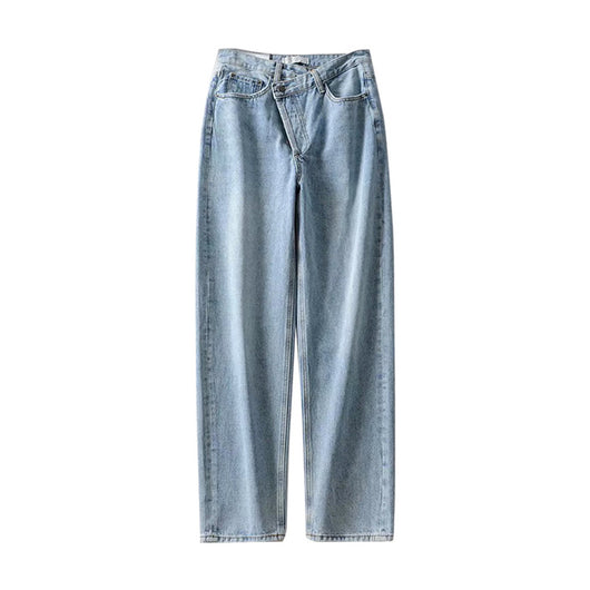 Pantalones Jeans Cintura Alta Rectos Holgados para Mujer - Image 9