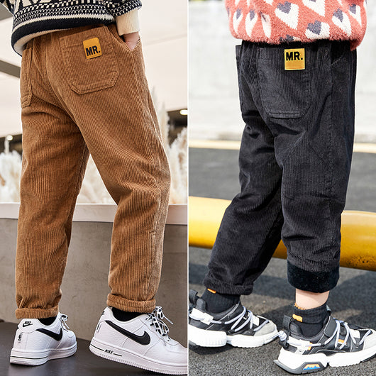 Pantalones de Pana para Niños Invierno - Corte Clásico Talla Grande - Image 6