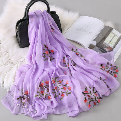Bufanda Larga Bordada para Otoño e Invierno - Image 18