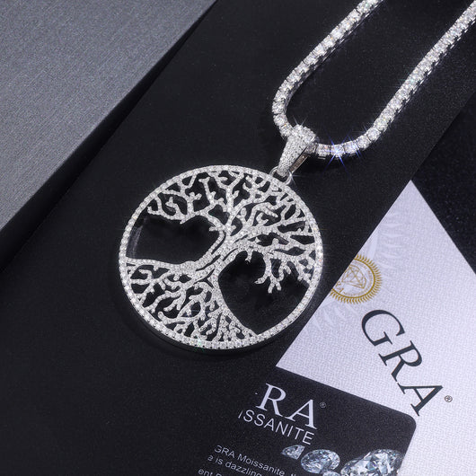 Collar Colgante Moissanita Plata 925 Chapada en Platino - Joyería Lujo Ligero - Image 4