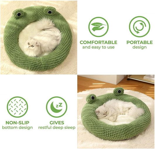Cama para Gatos en Forma de Rana - Cueva Cómoda para Mascotas Pequeñas - Image 11