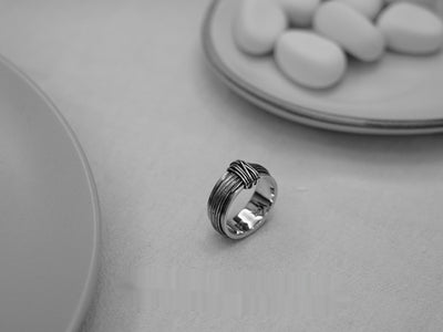 Anillo Vintage Tejido a Mano con Alambre Pulido para Hombre - Image 14