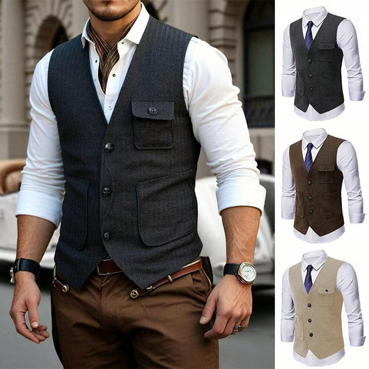 Chaleco Ejecutivo de Corte Clásico para Hombre