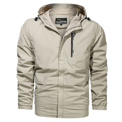 Chaqueta Impermeable con Capucha para Hombre Talla Grande Secado Rápido - Image 10