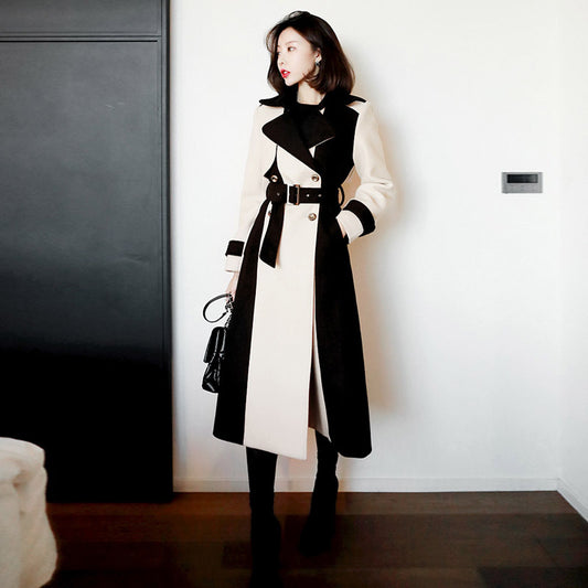 Abrigo de Lana Midi Elegante para Mujer