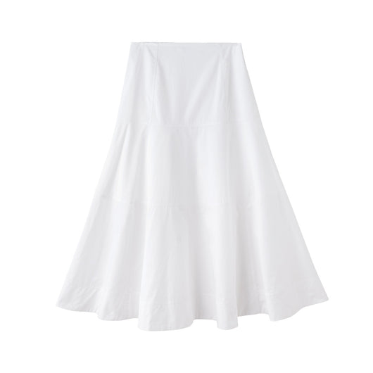 Falda Blanca de Cintura Alta con Detalles Combinados en Algodón - Image 5
