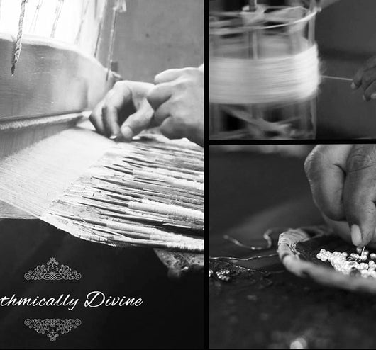 Chal de Lana Cardada Bordado a Mano con Perlas - Importado de Nepal - Image 8