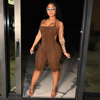 Jumpsuit Deportivo Mujer sin Mangas con Halter Anudado - Image 9