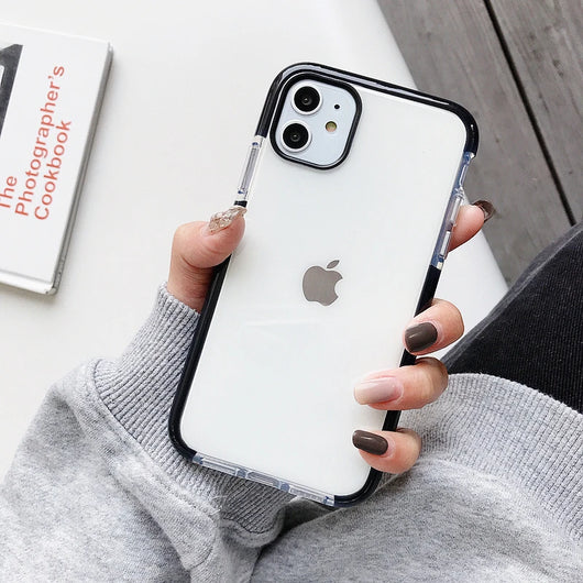 Funda Transparente Bicolor Antigolpes para Celular - Image 12
