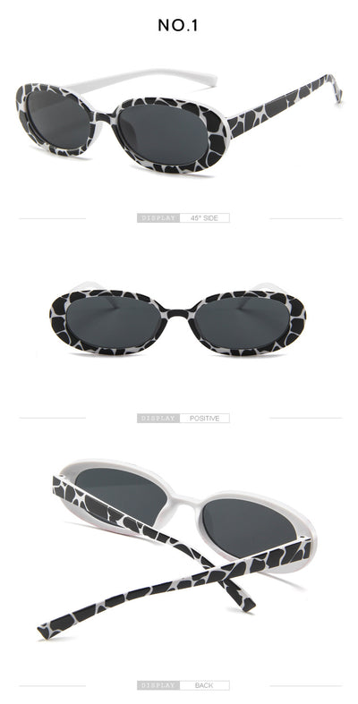 Gafas de Sol Ovaladas Trend Cow Print - Marco Pequeño Estilo Instagram - Image 17