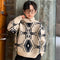 Suéter Tejido Elástico Estilo Western Moderno para Otoño e Invierno