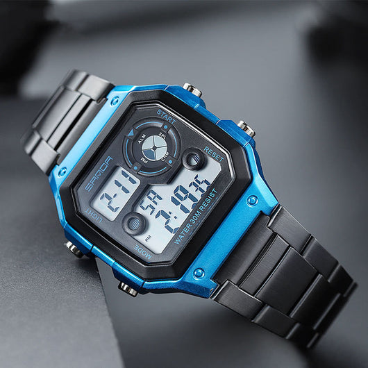 Reloj Deportivo LED Multifunción Resistente al Agua con Banda de Acero - Image 9