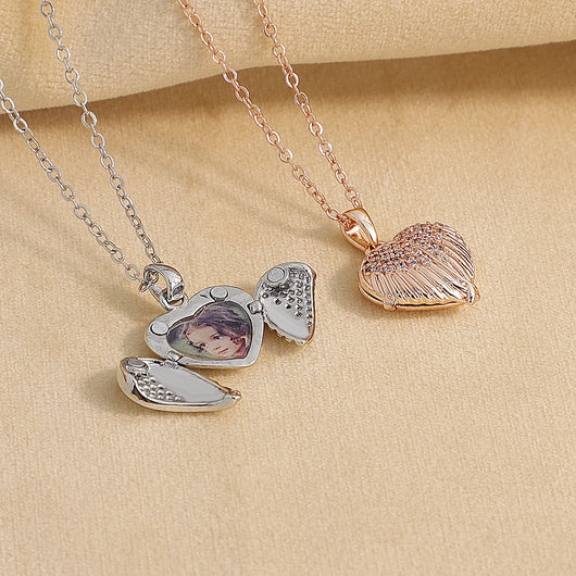 Cadena de Clavícula con Marco de Corazón de Diamante - Image 10