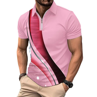 Polo Estampado Degradado con Puntos para Hombre - Image 5
