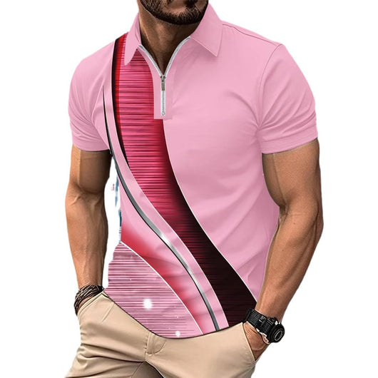 Polo Estampado Degradado con Puntos para Hombre - Image 5