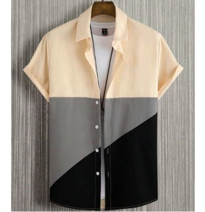 Camisa Casual para Hombre con Estampado Digital y Cuello de Pie - Image 16