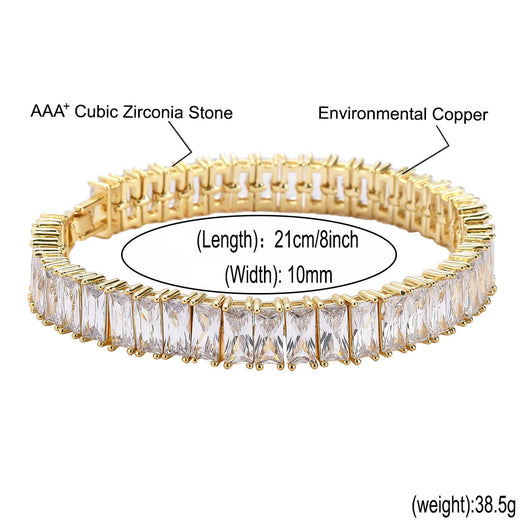 Pulsera de Latón Cuadrada con Zirconia Micropavé - Image 7
