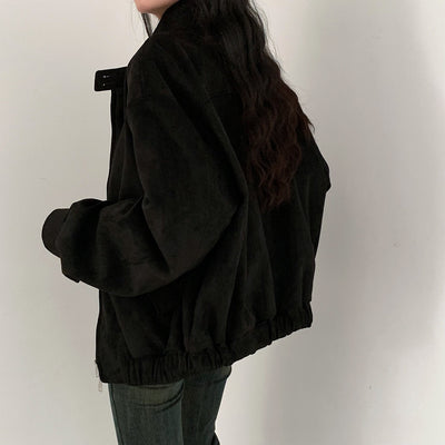 Abrigo Retro de Ante Cálido con Doble Cierre - Perfecto para Otoño Invierno - Image 17