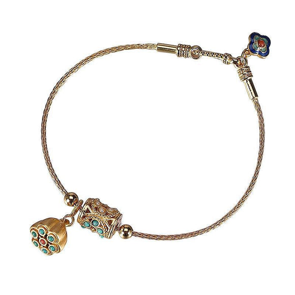 Pulsera de Personalidad Turquesa Sintética para Mujer