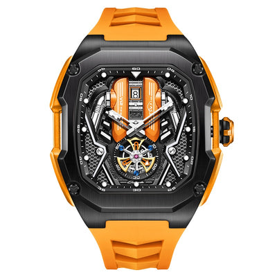 Reloj Tonneau de Lujo Hueco 3D con Luminiscencia y Resistencia al Agua - Image 5
