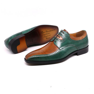 Zapatos de Cuero Ejecutivo con Diseño Británico y Combinación de Colores - Image 3