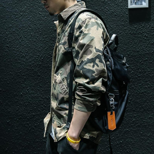 Chaqueta Camisa de Trabajo Camuflaje Manga Larga para Hombre - Image 3