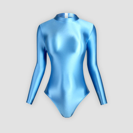 Traje de Baño Ajustado Brillante de Corte Alto - Image 26