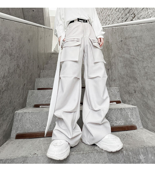 Pantalón Funcional Unisex de Pierna Ancha con Múltiples Bolsillos - Image 12