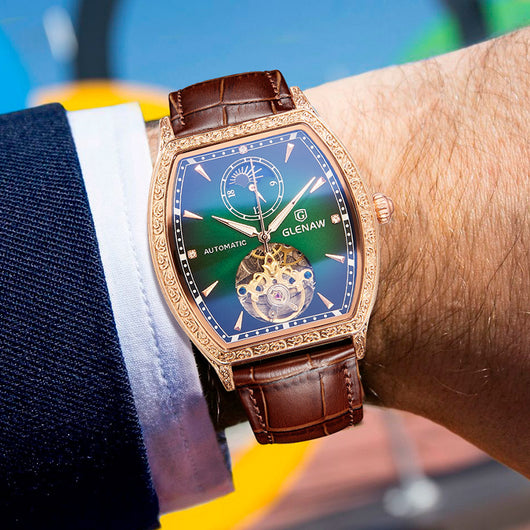 Reloj Mecánico Automático Impermeable con Esfera Luminosa de Cuero - Image 12
