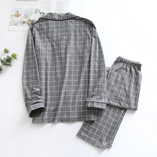 Pijama Cuadros Otoño Manga Larga Talla Grande Cómodo - Image 10