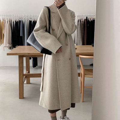 Abrigo de Lana Largo Elegante Doble Botonadura Oversize - Image 6