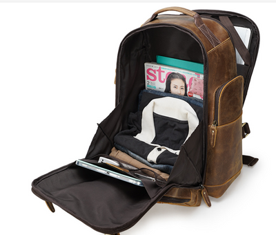Mochila de Cuero Auténtico para Hombre - Diseño Moderno y Versátil - Image 11