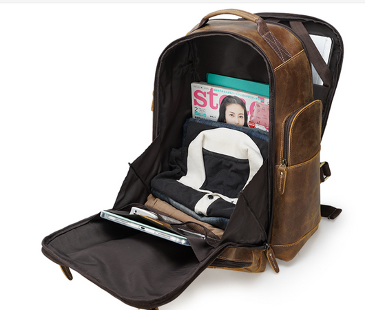 Mochila de Cuero Auténtico para Hombre - Diseño Moderno y Versátil - Image 11