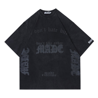 Camiseta Unisex de Algodón con Letras Góticas y Estampado Fashion - Image 11