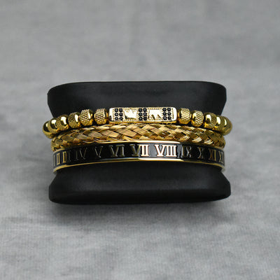 Pulsera Tejida con Cuentas de Piña y Cristales Micropavé