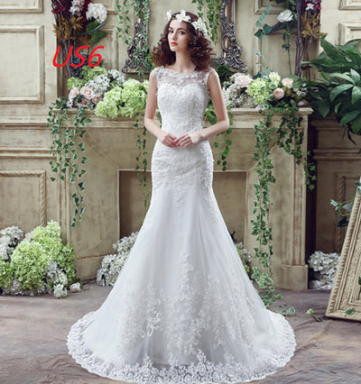 Vestido de Novia Sirena con Encaje Sensual y Cola Larga - Image 13