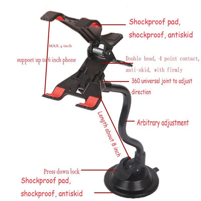 Soporte Giratorio 360° para Guitarra y Teléfono con Ventosas para Auto - Image 4