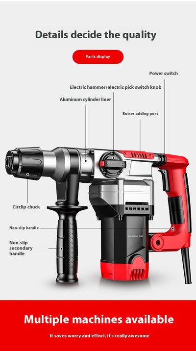 Taladro Percutor Multiusos con Embrague y Función Martillo Eléctrico - Image 20