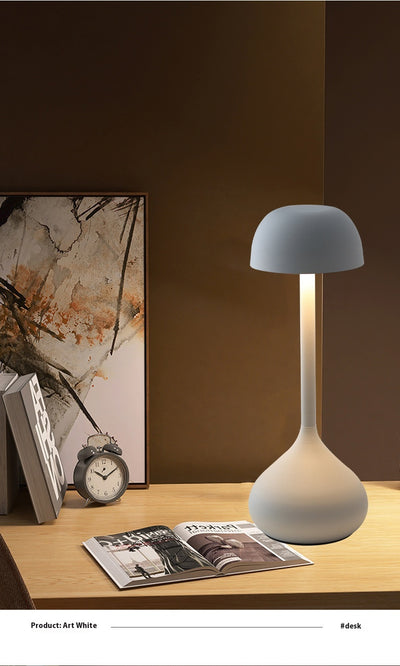Lámpara de Mesita Nórdica Recargable con Luz Ambiental - Image 9
