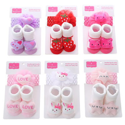 Calcetines Infantiles con Pompones 3D y Lunares Estampados