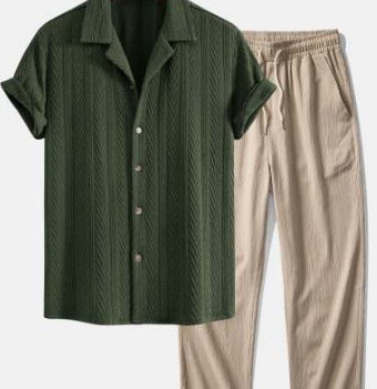 Conjunto Casual de Camisa Estampada y Pantalón Cómodo - Image 11