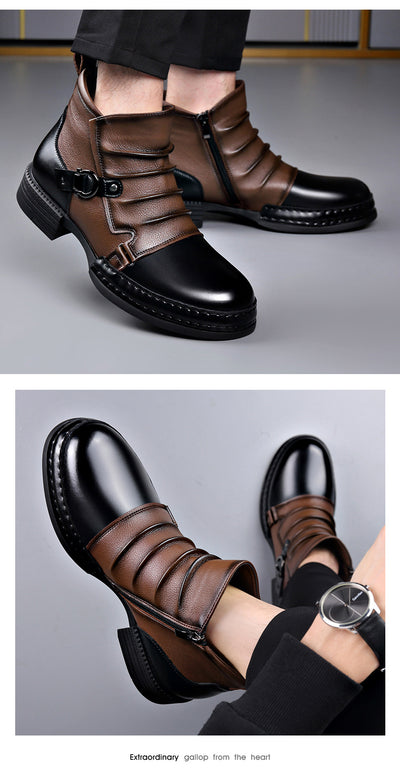 Botas Térmicas Retro Estilo Británico para Hombre con Forro de Lana y Cierre Lateral - Image 28