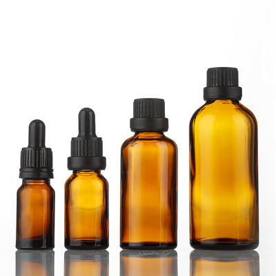Botella Gotero de Vidrio Ámbar Protección Solar para Cosméticos - Image 8