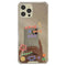 Protector de Celular con Espejo Floral y Carita Sonriente