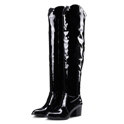 Botas de Mujer Estampado Leopardo Punta Afilada - Image 7