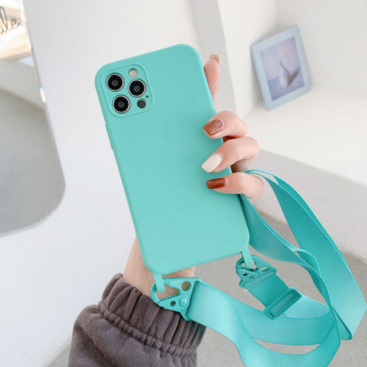 Funda Messenger de Silicona Líquida con Correa para Teléfono - Image 17