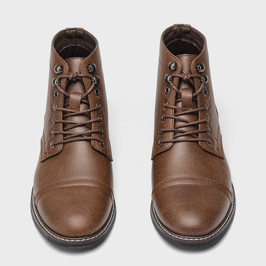 Botas de Cuero Vintage para Hombre - Estilo Casual - Image 3